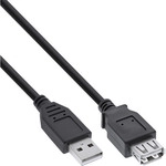 InLine&reg; USB 2.0 Verl&auml;ngerung, Stecker / Buchse, Typ A, schwarz, 5m