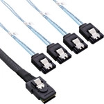 InLine&reg; SAS Anschlusskabel, Mini SAS SFF8087 an 4x SATA, Crossover, OCF, 0,75m
