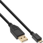 InLine&reg; Micro-USB 2.0 Kabel, USB-A ST an Micro-B ST, vergoldete Kontakte, 2m