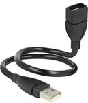 DELOCK USB Verl.A -> A St/Bu 0.35m ShapeCable sw