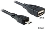 DeLOCK 50cm USB micro-B/USB2.0-A USB cable