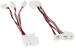 InLine&reg; L&uuml;fter Adapterkabel, 12V zu 5V, f&uuml;r 3 L&uuml;fter