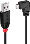 LINDY USB 2.0 Kabel Typ A/Micro-B 90&deg; gewinkelt M/M 1m