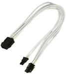Nanoxia Kabel PCI-E 6- auf 6+2-Pin, 30 cm, Single, wei&szlig;