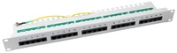 Patch Panel 25 x RJ45 8/4 1HE ISDN, RAL7035, Cat. 3