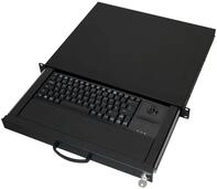 aixcase 19 Rack 1U Tastatur DE Trackball PS2&USB schwarz