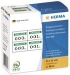 HERMA Anlagennr. selbstkl. 2-fach 15x22 mm Aufdruck gr&uuml;n