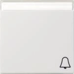 GIRA 067303 Wippe Symbol Klingel+BSF System 55 Reinwei&szlig; gl&auml;nzend