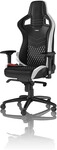 noblechairs EPIC Echtleder Gaming Stuhl - schwarz/wei&szlig;/rot
