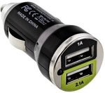 InLine&reg; USB KFZ Ladeger&auml;t Stromadapter, 12/24VDC zu 5V DC/2.1A, Mini