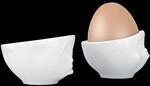 FIFTYEIGHT Eierbecher Set Nr.2 - Och bitte & Lecker wei&szlig;