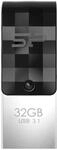 Silicon Power USB-Stick 32GB USB3.2 + Type-C C31 Black