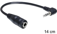 DELOCK Klinkekabel 3,5mm -> 2,5mm 90&deg; Bu/St 0.14m