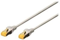 DIGITUS Patchkabel Cat6a S/FTP 2xRJ45 1.0m grau Hebelschutz Polybeutel