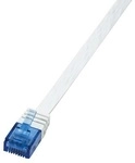Logilink Flachpatchkabel RJ45 U/UTP Cat6 0.50m wei&szlig;