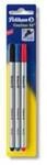 Pelikan Fineliner 96 farbig sortiert schwarz/rot/blau 0.4mm Blister