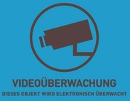 ABUS Warnaufkleber Video -D- AU1321 74x52,5mm AU1321
