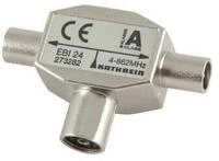 KATH T-Stecker TV EBI 24 1xE:IEC-Buchse/ 2xA:IEC-Stecker
