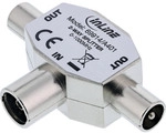 InLine&reg; Antenne T-Verteiler f&uuml;r TV, 1x Koax Buchse an 2x Koax Stecker