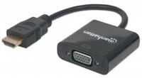 MANHATTAN Konverter HDMI -> VGA St/Bu schwarz Polybag