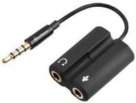 Sharkoon Headset Adapter 3,5-> Headset/Mic 12cm PMP35 TRRS