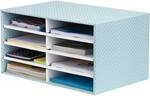 BankersBox Schreibtisch Organizer A4 8 F&auml;cher gr&uuml;n/wei&szlig; 1PK