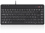 Perixx PERIBOARD-505H PLUS DE, Mini USB-Tastatur, Trackball, Hub, schwarz
