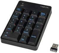 Logilink Keypad wireless, mit 18 Tasten, black