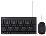 Perixx PERIDUO-212 DE, Mini USB-Tastatur und Maus Set, schwarz