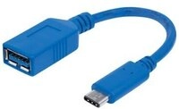 MANHATTAN USB Kabel 3.1 C -> A St/Bu 0.15m blau