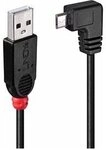 LINDY USB 2.0 Kabel Typ A/Micro-B 90&deg; gewinkelt M/M 2m