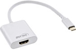 InLine&reg; USB Display Konverter, USB-C Stecker zu HDMI Buchse 4K/60Hz, silber