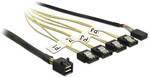 DeLOCK 1m, Mini SAS HD SFF-8643/4xSATA 7p