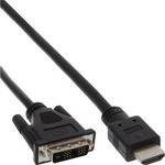 InLine&reg; HDMI-DVI Adapterkabel, HDMI Stecker auf DVI 18+1 Stecker, 1m