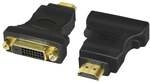 Logilink HDMI Adapter, HDMI male - DVI-D female, (Gold)