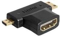 DELOCK HDMI Adapter A -> mini C + micro D Bu/St/St