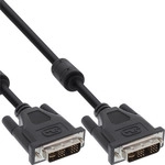 InLine&reg; DVI-I Kabel, digital/analog, 18+5 ST / ST, Single Link, 2 Ferrite, 2m