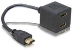 DeLOCK Adapter HDMI male to 2x HDMI female HDMI cable