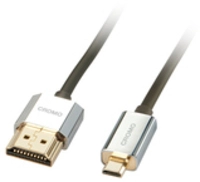 Lindy 41681 HDMI-Kabel 1 m HDMI Typ A (Standard) HDMI Typ D (Mikrofon) Schwarz