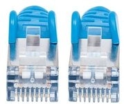 INTELLINET Patchkabel Cat6a-Stecker/Cat7-Rohkabel 0,25m blau