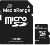 MediaRange SD MicroSD Card 64GB SD CL.10 inkl. Adapter