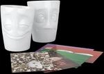FIFTYEIGHT 350ml Becher - Vergn&uuml;gt & Verdutzt wei&szlig;
