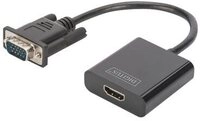 DIGITUS Konverter VGA > HDMI + Audio Full HD 1080p schwarz