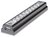 MANHATTAN USB-HUB 10-Port USB 2.0 Desktop Hub schwarz