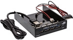 InLine&reg; USB 3.0 Hub, 4-fach f&uuml;r den 8,89cm (3,5) Schacht, schwarz