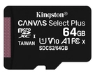 Kingston Technology 64GB micSDXC Canvas Select Plus 100R A1 C10 Einzelpack ohne