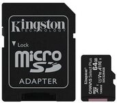 SD MicroSD Card 64GB Kingston SDXC Canvas+ (Class10) m.Ad retail SD MicroSD Card 64GB Kingston SDXC Canvas+ (Class10) m.Ad retail