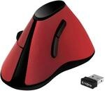 Logilink Maus, ergonomisch vertikal, Funk 2.4 GHz, rot