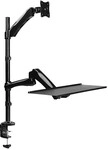 Sit-stand workstation monitor desk mount, 13-27
