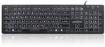 Perixx PERIBOARD-317 DE, beleuchtet, USB kabel, gro&szlig;e Buchstaben, schwarz
